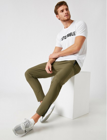 Slim Fit Straight Fermuarlı Cepli Eşofman Altı