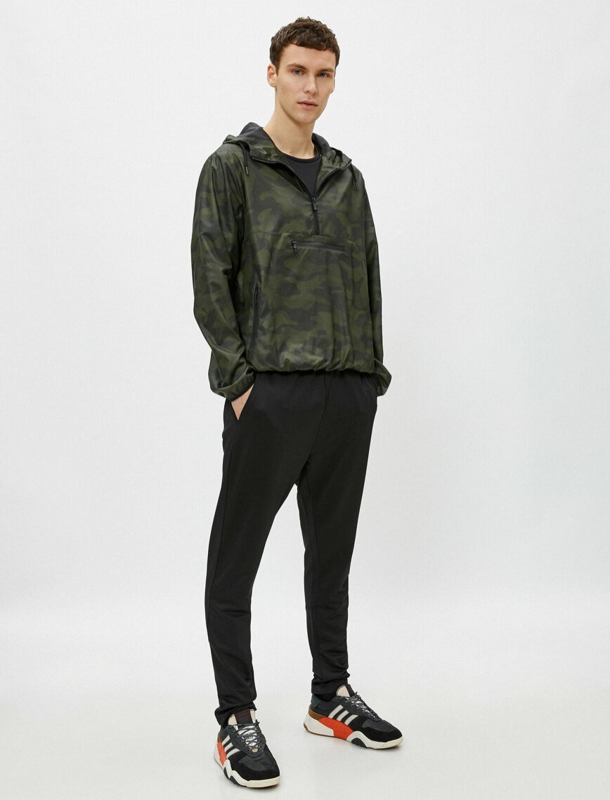 Straight Fit Cepli Paça Detaylı Eşofman Altı